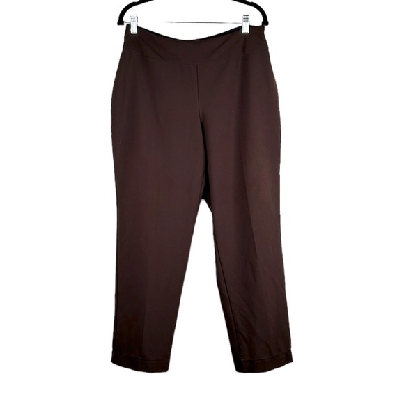 Kim Rogers Brown Business Career Straight Leg Pants Size 10P - Picture 1 of 6